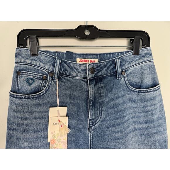 Johnny Was NWT Wide Leg Jean Denim Sisa Embroidered Pockets - 27, Southwest Boho - Picture 7 of 15